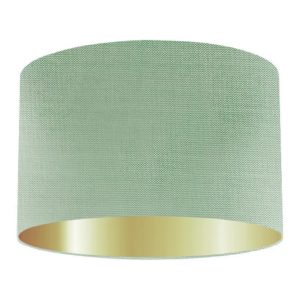 Willow Silk Drum Lampshade with Gold Lining