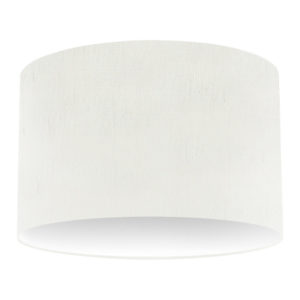 White Silk Drum Lampshade