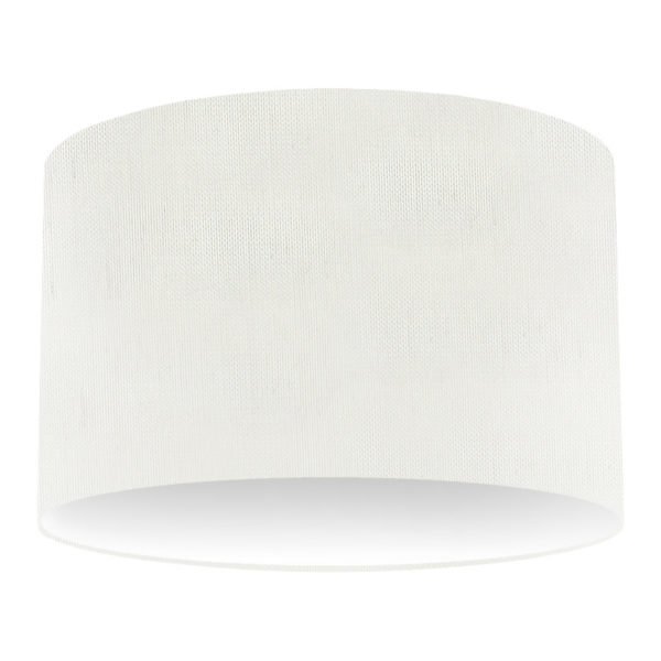 White Silk Drum Lampshade