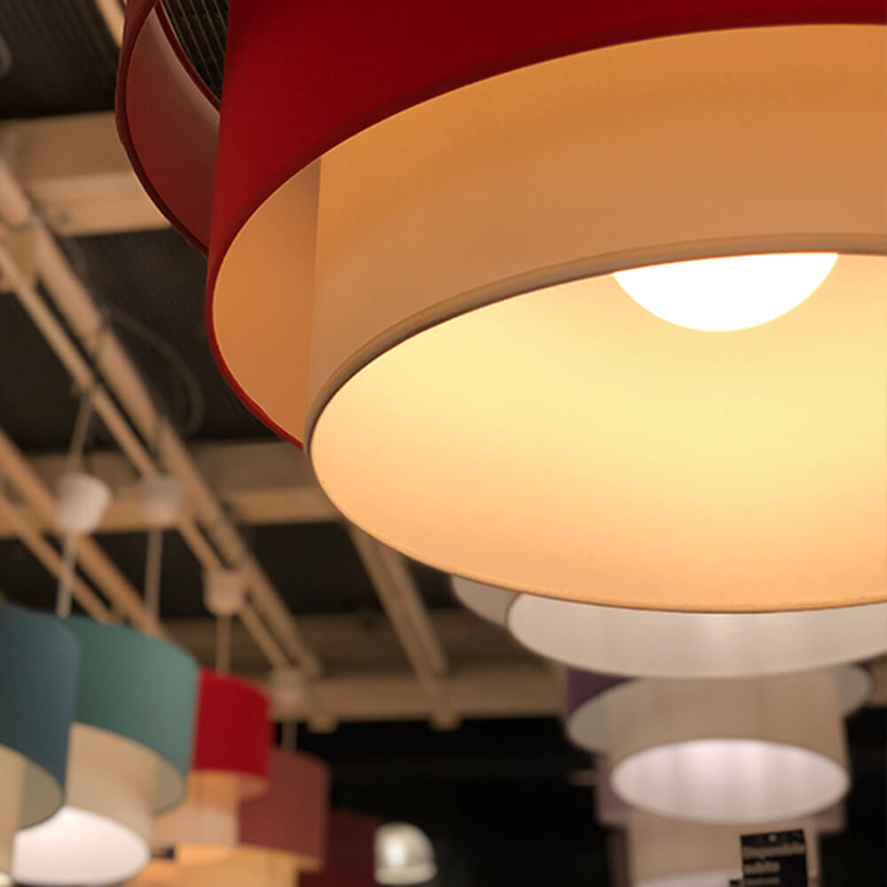 Close up of lampshade