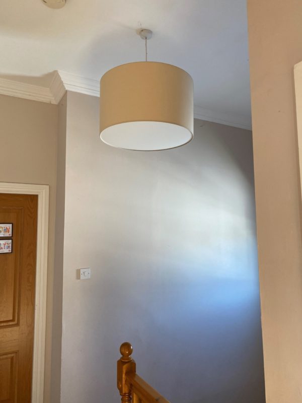 Putty Cotton Drum Lampshade - Image 2