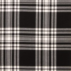Menzies Black and White Modern Tartan Fabric Lampshade 40cm dia x 30cm high