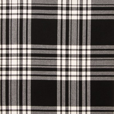 Menzies Black and White Modern Tartan Fabric Lampshade 40cm dia x 30cm high