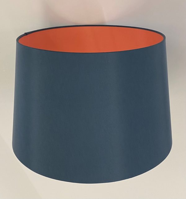 Denim with Coral French Drum Lampshade