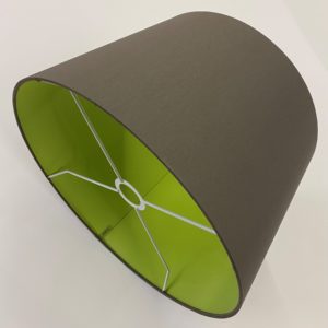 Graphite with Lime French Drum Lampshade