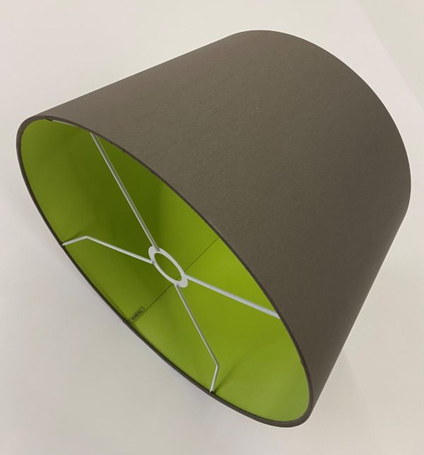 Graphite with Lime French Drum Lampshade