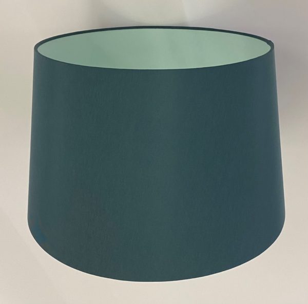 Dark Green with Light Green French Drum Lampshade