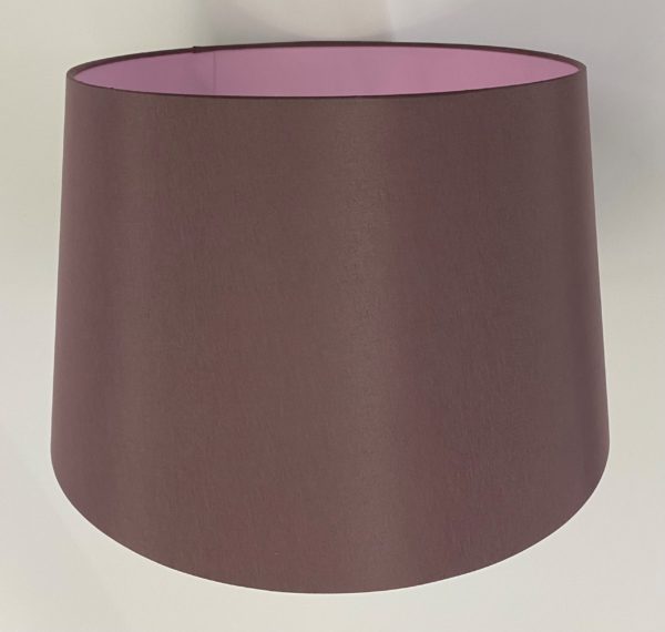 Mauve Grey with Pink French Drum Lampshade