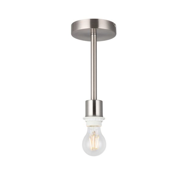 Satin Nickel Semi Flush Single Light