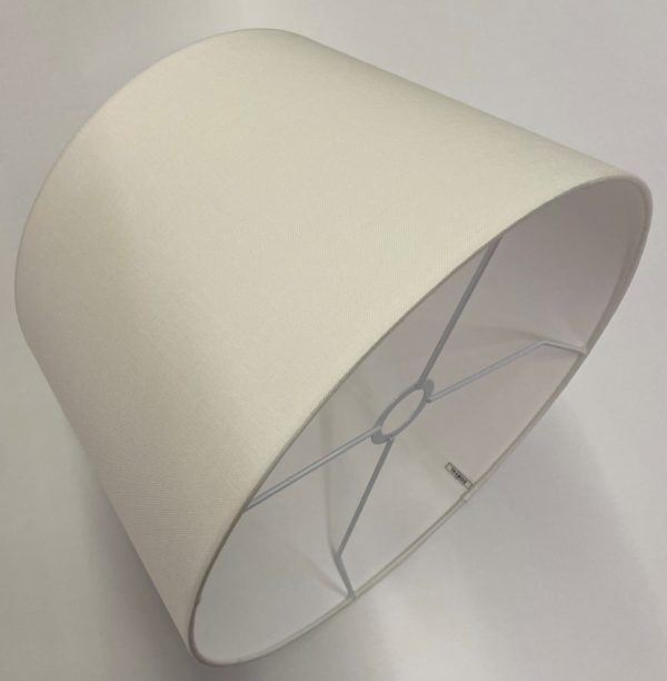 Shell fine Linen with a white lining French Drum Lampshade