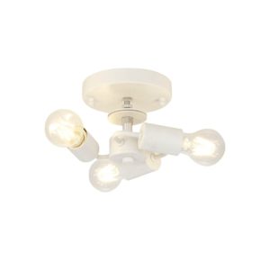 White 3 Light Flush/Semi-Flush Suspension