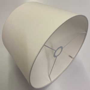 White Neutral Linen French Drum Lampshade