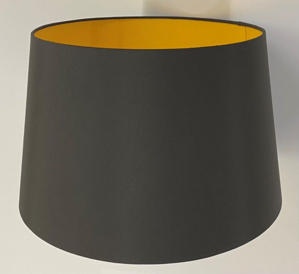 Charcoal with Sunshine French Drum Lampshade