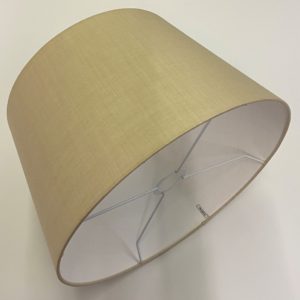 Sand fine Linen with a white lining French Drum Lampshade