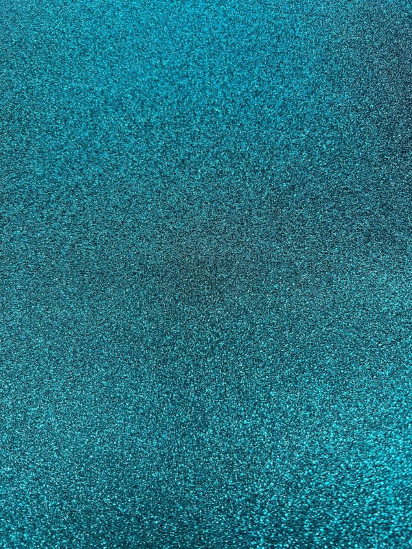 White Silk Ceiling Lampshade with Teal Sparkle Decorative Liner 60cm x 35cm - Image 2