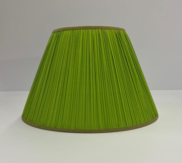 Lime Silk Pleat Empire