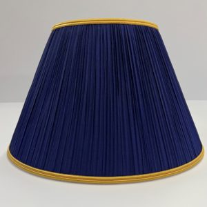 Navy Silk Pleat Empire