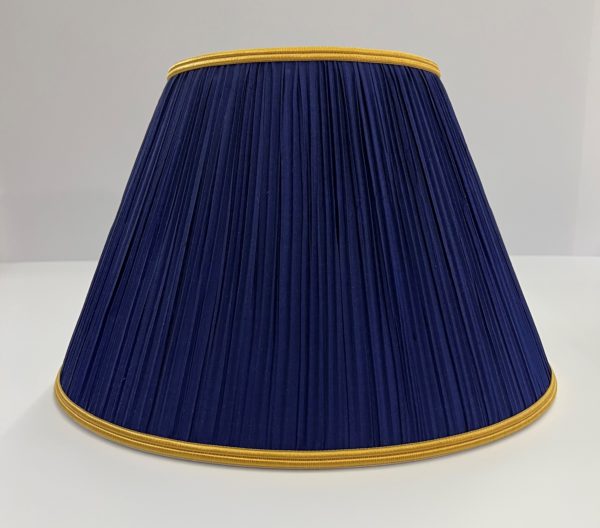 Navy Silk Pleat Empire