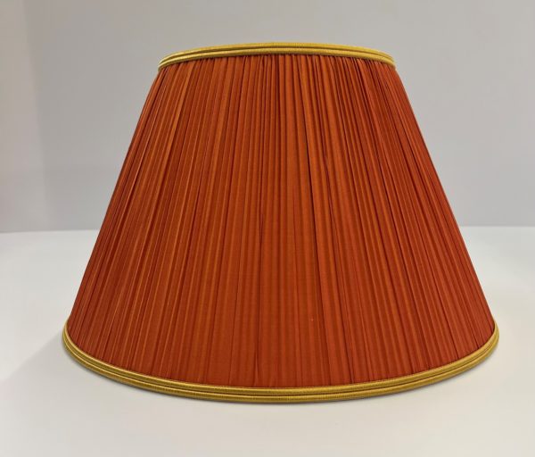 Pumpkin Silk Pleat Empire