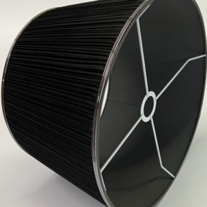 Black Silk Pleat with Charcoal Lining French Drum