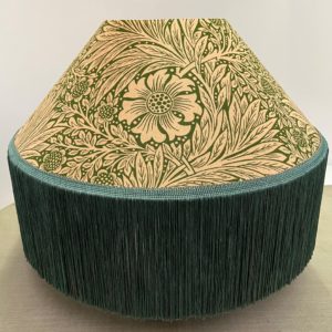 William Morris Marigold with Fringe Lampshade